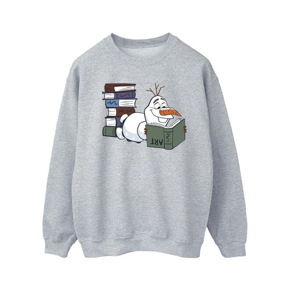 Frozen II Mens Olaf Reading Sweatshirt / Sport Grey